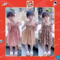 Đầm voan hoa nhí nhiều màu cho bé gái (N00629)