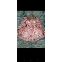 Đầm voan hoa tay dài