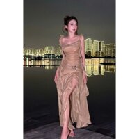 Đầm voan maxi dây bèo xẻ tà-Nguyễn Đẹp Boutique