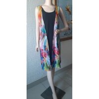 Đầm voan sát nách 2 tà khoác