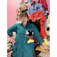 đầm xanh cổ vịt bigsize