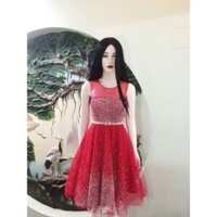 Đầm xòa sát nách ,  chất lưới xòe nhiều lớp dày dặn cao cấp
