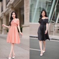 Đầm xòe 2 dây rớt vai đính ngọc