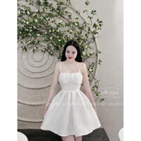 ĐẦM XOÈ 2 DÂY XẾP LY NGỰC ĐÍNH HẠT