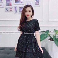 đầm xòe chấm bi