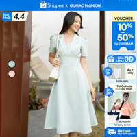 Đầm xòe cổ danton thời trang GUMAC DD07041