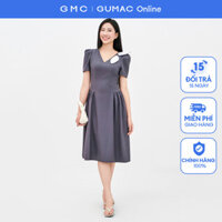 Đầm xòe đính nơ thời trang GUMAC DF01001