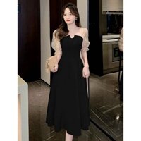 Đầm Xòe Dự Tiệc Phối Tay Kim Tuyến Cao Cấp XRT030