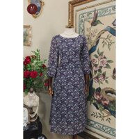 Đầm xòe hoa nhí vintage cổ điển thanh lịch