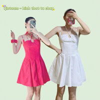 Đầm xoè khoét ngực 2dây ( Hoả tốc HCM )