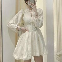 Đầm Xòe Kute Ren Hoa Nổi Zuzu Dress ST8404