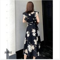 ĐẦM XÒE LỤA HOA KÈM DẬY LỤA HOA CỘT EO SIÊU ĐẸP DÀNH CHO CÁC QUÝ PHU NHÂN THỜI TRANG LANO STORE