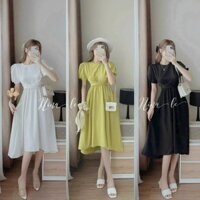 🌷🌷🌷ĐẦM XÒE NHÚN EO THẮT NƠ SAU LƯNG