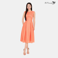 Đầm xòe Tencel tay liền Pastel nữ IVY moda MS 41M8876