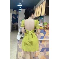 Đầm xòe thắt nơ lưng