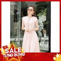 ĐÀM XÒE THIẾT KẾ  K643 - SAM STORE (Hàng may thiết kế ,ảnh thật shop tự chụp)