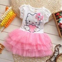 Đầm Xoè Tutu Hello kitty Cho Bé Gái