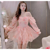 Đầm xòe voan hoa tầng phong cách ngọt ngào- quyến rũ