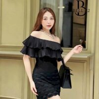 ĐẦM XỐP PHỒNG CÚP NGỰC(CÓ MÚT NGỰC) PHỐI BÈO DẬP LY  B553 - BELL22 STORE