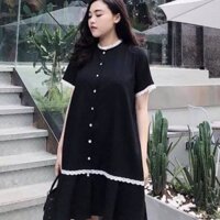 Đầm xuông họa tiết cổ ren cho mẹ bầu siêu xinh