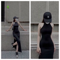 Đầm yếm body xẻ tà