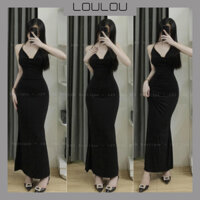 Đầm Yếm Cổ Đổ LOULOU Maxi Phong Cách Nhẹ Nhàng Thanh Lịch D271