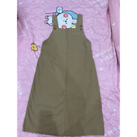 đầm yếm dài kaki màu nâu rêu shop Miều (màu như ảnh 2,3)