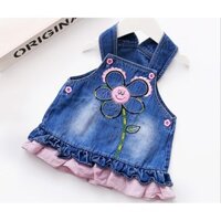 Đầm yếm Jean cho bé gái