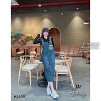 Đầm yếm jean dáng dài thời trang
