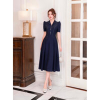 Đầm zara cổ vest viền chỉ xinh