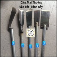 Dầm/Mai/Thuổng Đào Đất Đánh Bầu Cây Nhíp Xe_Cán Tuýp Hàn Liền Khối [dài:1 M]