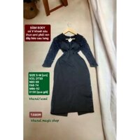 Đầm/Váy body, công sở-dạo phố, màu đen, thun umi phối ren 1 lớp, mới 95%, SIZE S-M, 2hand/used, [body dress, jersey]2039