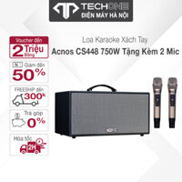 Dàn âm thanh di động xách tay ACNOS CS448  Công suất 750W (PMPO) Tặng kèm 2 mic