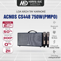 Dàn âm thanh di động xách tay ACNOS CS448  Công suất 750W (PMPO) Tặng kèm 2 mic