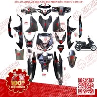 Dàn Áo AB 2018, Dàn Áo Xe Air Blade 125 2018 Xám Đen Phiên Bản Sơn Từ Tính Chính Hãng Honda - ZZM