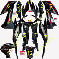 Dàn áo, Bộ nhựa, Vỏ xe Winner X Đen bóng 2021 chính hãng Honda