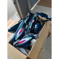 DÀN ÁO - BỘ VỎ NHỰA, Áo Xe Wave Anpha, Wave ZX, MÀU XANH NHỚT KÈM TEM Bộ Vỏ nhựa ABS cao cấp