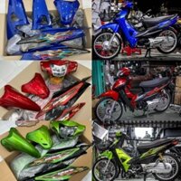 DÀN ÁO BỘ VỎ NHỰA Wave Alpha 100 Wave 50cc Wave Rs ( Kèm tem ) MÀU ĐỘ ( K CHÓA ĐÈN )