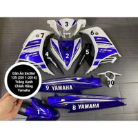 Dàn Áo Exciter 135 (2011-2014) Trắng Xanh GP 2014 Chính Hãng Yamaha Không Bảo Hành Tem