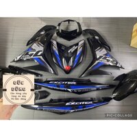 Dàn áo Exciter 150 đen bóng có tem