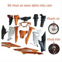 Dàn áo Loại Phanh Cơ - Ổ Khóa Tròn xe Wave RS - Anpha 100 - S100 đời 2006 đến 2016 Tặng kèm chiếc pha đèn bóng led