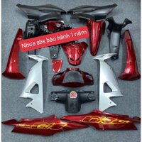 Dàn Áo Màu Đò Đun - Bộ Vỏ Nhựa Wave Alpha 100 - Wave 50cc - Wave Rs Mã 1122