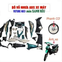 Dàn áo nhựa ABS nguyên sinh gắn  xe Future Neo màu Xanh RÊU PHANH CƠ