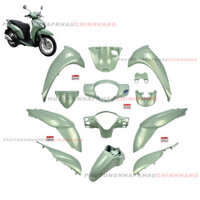 Dàn áo Sh Mode 125 2015 2016 2017 2018 màu Xanh Ngọc (13 món), Bộ nhựa màu xe Sh Mode 2 val 2013 2014 2019 2020