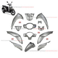 Dàn áo Sh Mode 125 2016 2017 màu Bạc Nhám (13 món), Bộ nhựa màu xe Sh Mode 2 val 2013 2014 2015 2018 2019 2020