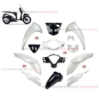 Dàn áo Sh Mode 125 2018 màu Trắng Đen bản Cá Tính (13 món), Bộ nhựa màu xe Sh Mode 2 val 2013 2015 2016 2017 2018 2019