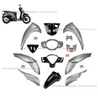 Dàn áo Sh Mode 125 2018 màu Bạc Nhám Đen bản Cá Tính (13 món), Bộ nhựa màu xe Sh Mode 2 val 2013 2015 2017 2019 2020