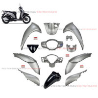 Dàn áo Sh Mode 125 2019 2020 màu Bạc Nhám Đen bản Cá Tính (13 món), Bộ nhựa màu xe Sh Mode 2 val 2013 2015 2017 2018