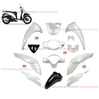 Dàn áo Sh Mode 125 2019 2020 màu Trắng Đen bản Cá Tính (13 món), Bộ nhựa màu xe Sh Mode 2 val 2013 2015 2016 2017 2018