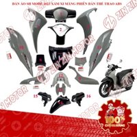 Dàn Áo SH Mode 2023 Xám Xi Măng ( Xám Đen ) Phiên Bản Thể Thao Chính Hãng - ZZM